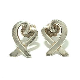 TIFFANY & Co 925 Silver Loving Heart Earrings LXJG-69