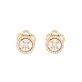 Mosaic Collection 18K Yellow Gold Diamonds Earrings