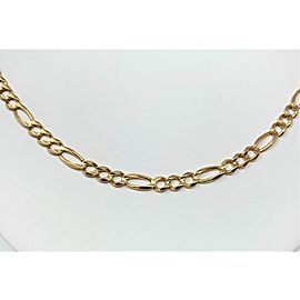 14K Yellow Gold Figaro Link Chain Necklace