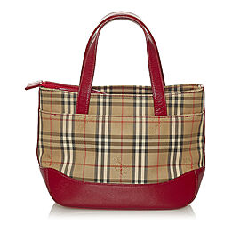 Burberry Haymarket Check Canvas Handbag