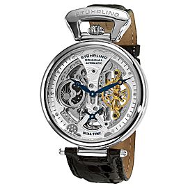 Stuhrling Emperor's Grand DT 127A2.33152 Stainless Steel & Leather 46mm Watch