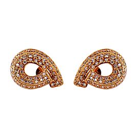 18K Rose Gold & Diamond Earrings