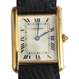 Cartier Tank 18K Gold & White Dial 31mm Womens Watch