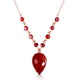 14 CTW 14K Solid Rose Gold Fury Ruby Necklace