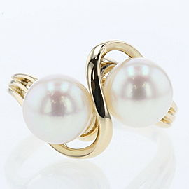 MIKIMOTO 18k Yellow Gold Pearl Ring LXGBKT-1079