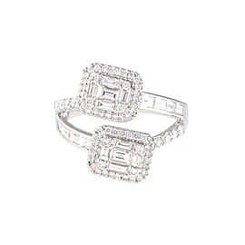 Mosaic Collection 18K White Gold Diamonds Ring