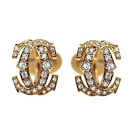 Cartier 18k Gold and Diamond Penelope Cufflinks