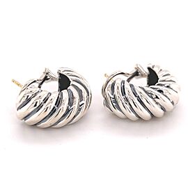 David Yurman Estate Shrimp Earrings with Omega Backs Sterling Silver DY95