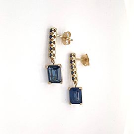 Natural Sapphire Earrings 2.43 TCW 14k Yellow Gold Certified $3,950 018683