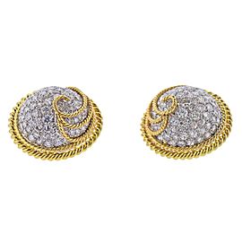 Tiffany & Co. Schlumberger Diamond Gold Platinum Earrings