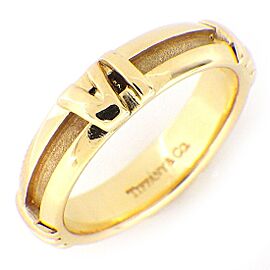 Tiffany & Co 18K Yellow Gold Atlas Numeric 4.75 US Ring B0361