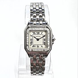 CARTIER PANTHERE 22mm Quartz Steel 0.37TCW DIAMOND Watch