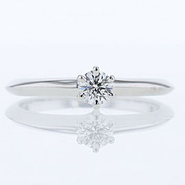 TIFFANY & Co 950 Platinum Solitaire Ring LXGBKT-199