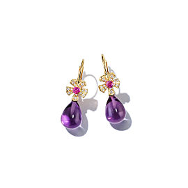 Wonderland Teardrop Amethyst Earrings