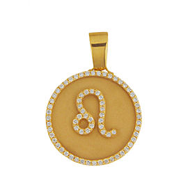 Leo Zodiac Gold Diamond Pendant Necklace