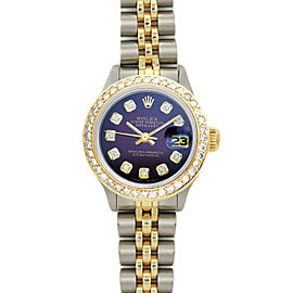 Rolex Ladies Datejust 6917 Two-tone Diamond Dial Diamond Bezel 26mm