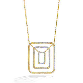 Piece Square Swing Diamond Necklace - Large