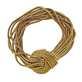 Eleven Strand Gold Woven Bracelet