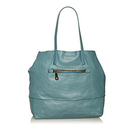 Miu Miu Leather Tote Bag