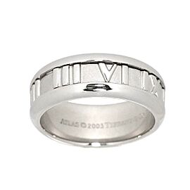 TIFFANY Co.18K White Gold Atlas US:5.25 Ring