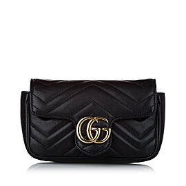 Gucci Super Mini GG Marmont Leather Crossbody Bag