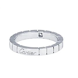 Cartier 18 Karat White Gold and Diamond Lanieres Ring size 7