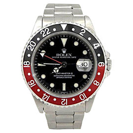 Rolex GMT Master II 16710 Stainless Steel Black & Red Bezel 40mm Mens Watch