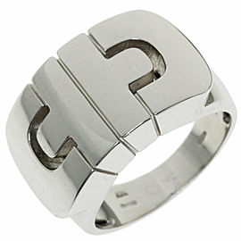 BVLGARI 18k White Gold Parentesi Ring LXGQJ-1068