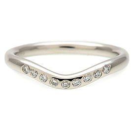 Tiffany&Co. Curved Band Ring 9P Diamond Platinum US4.5 EU48.5