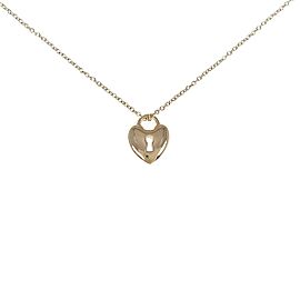 TIFFANY & Co 18K Pink Gold Heart Lock mini Necklace LXGKM-71