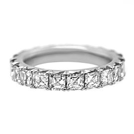 Platinum and 2.51ct Asscher Diamond Eternity Band