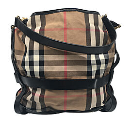 Burberry House Check Gosford Bridle Canvas Satchel