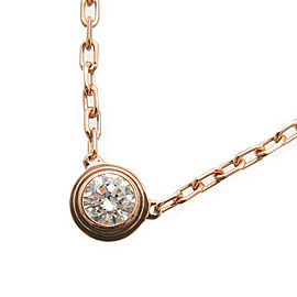 Cartier Diamants Légers Necklace SM 1P Diamond 0.09ct Rose Gold