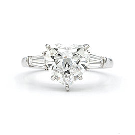 Graff Heart Shape Diamond Ring With 2.56 Carat Heart Shape Diamond Ring Size 5.75