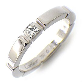 Cartier 18K White Gold Maillon Wedding Diamond US 4.75 Ring B0393