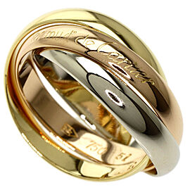 CARTIER Tri-Color Gold Trinity Ring US 5.5 QJLXG-1415