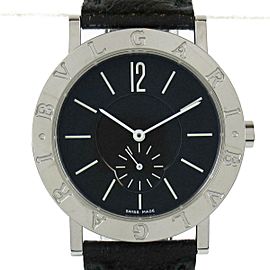 BVLGARI Stainless steel/leather Bvlgari Bvlgari Small Seconds Wrist watch RCB-38