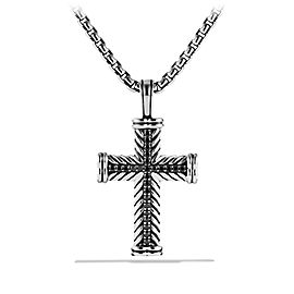 David Yurman Chevron Cross with Black Diamonds