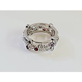 TIFFANY & CO. Ruby Diamond Platinum Bubbles Band Ring