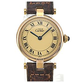 CARTIER Vermeille 1851 925 Silver Gold Plated Quartz Watch LXGJHW-746