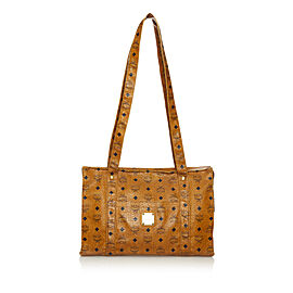 MCM Visetos Leather Tote Bag