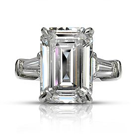 7 CARAT EMERALD CUT F COLOR INTERNALLY FLAWLESS CLARITY DIAMOND ENGAGEMENT RING PLATINUM GIA CERTIFIED 6 CT F IF BY MIKE NEKTA