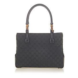 Gucci Bamboo GG Canvas Tote Bag