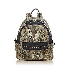 MCM Visetos Python Print Armour Backpack