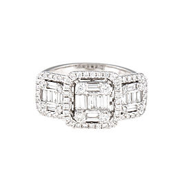 Mosaic Collection 18K White Gold Diamonds Ring