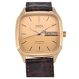 OMEGA Seamaster Gold Plated/leather Automatic Watch