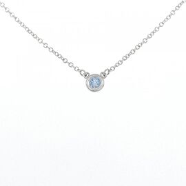 TIFFANY & Co By the Yard 925 Silver Aquamarine Necklace LXGKM-251