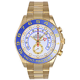 Rolex Yacht-Master II 116688 18K Yellow Gold White Dial 44mm Mens Regatta Watch