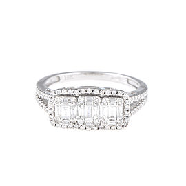 Mosaic Collection 18K White Gold Diamonds Ring