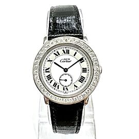 CARTIER RONDE Quartz 32mm Argent 1.33TCW DIAMOND Watch